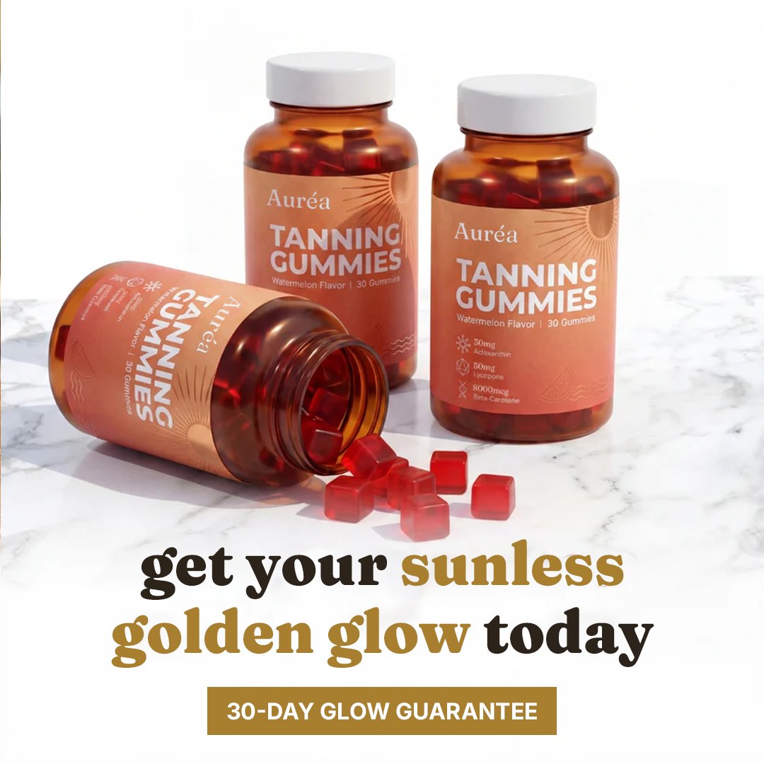Auréa ad creative: sunless golden glow